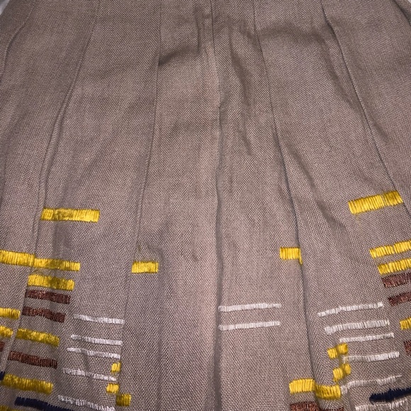 Maeve Skirt Size 6 Khaki, Yellow, Brown Striped - Picture 5 of 9